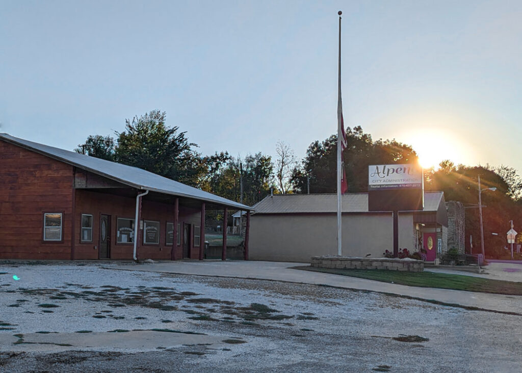 Carroll County Solid Waste Recycle Center drop off area in Alpena, Arkansas